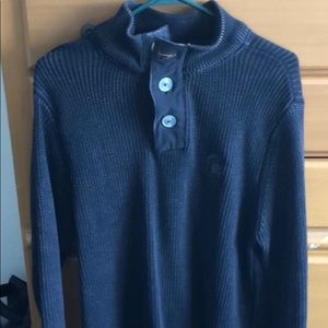 Michigan State Carbon 3-Button Sweater by Salute